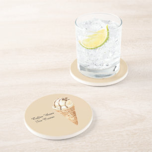 Coffee Bean Ice Cream Cone Coaster