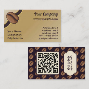 Coffee Bean Icon Business Card