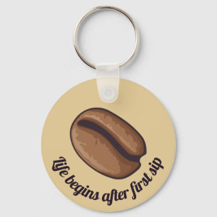Coffee Bean Icon Keychain