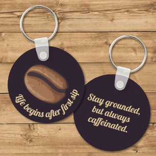 Coffee Bean Icon Keychain