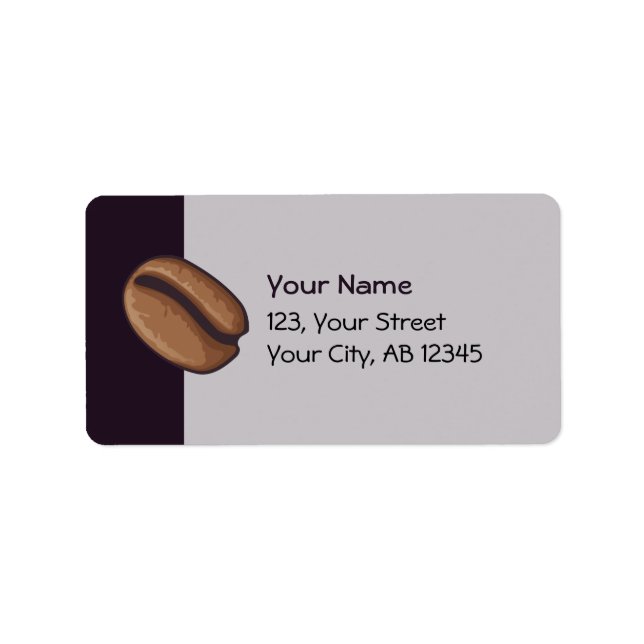 Coffee Bean Icon Label (Front)