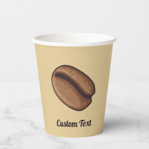 Coffee Bean Icon Paper Cups