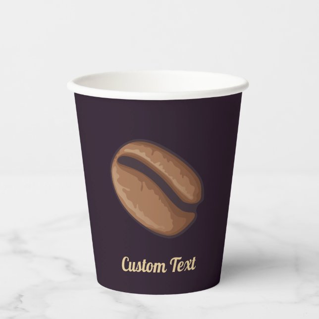 Coffee Bean Icon Paper Cups (Front)