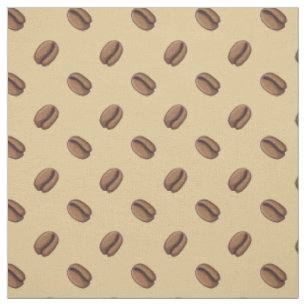Coffee Bean Icon Pattern Fabric