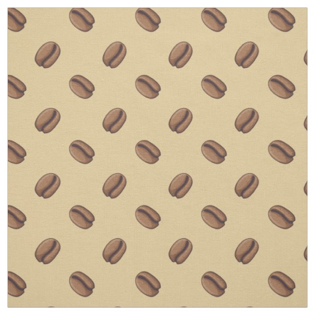 Coffee Bean Icon Pattern Fabric (Swatch)