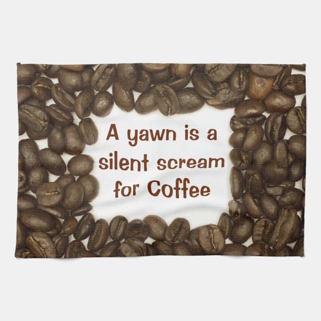 Coffee bean kitchen towel (Horizontal)