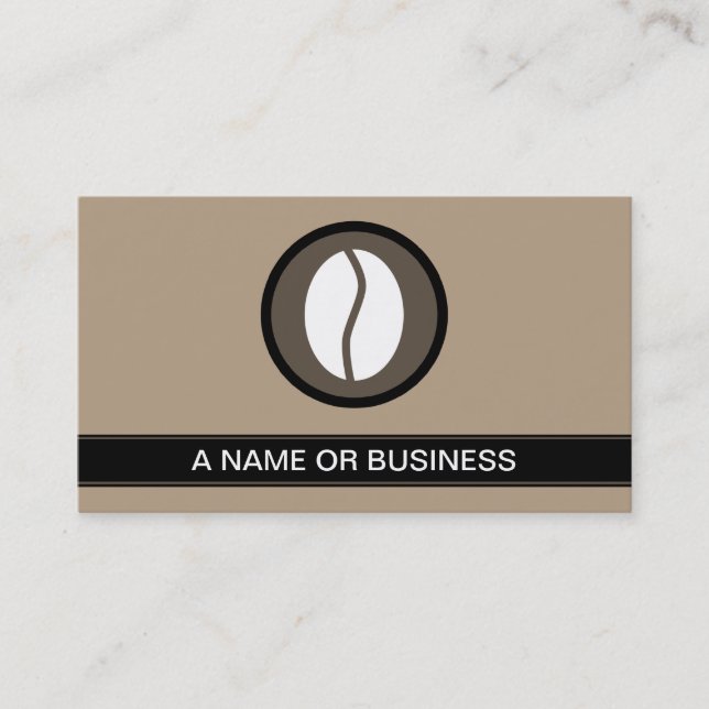 coffee bean mocha bubble business card (Front)