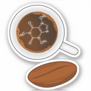 Coffee Bean Molecular Structure - Caffeine Formula