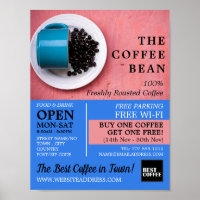 Coffee Bean Mug, Barista, Café, Coffeehouse Advert