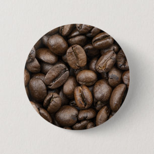 Coffee Bean Pattern 2 Inch Round Button