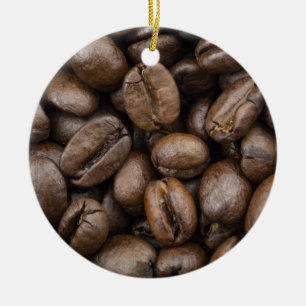Coffee Bean Pattern Ceramic Ornament