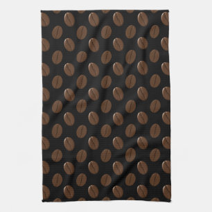 Coffee Bean Pattern Kitchen Towel