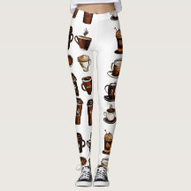 Coffee Bean Pattern Leggings