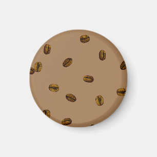 Coffee Bean Pattern Magnet