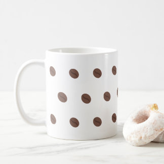 Coffee Bean Pattern Minimalist Design Mug