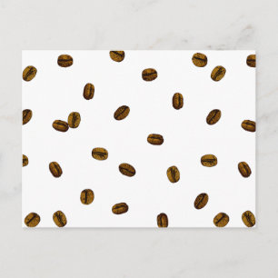 Coffee Bean Pattern Postcard