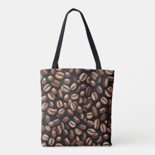 Coffee Bean Pattern Tote Bag