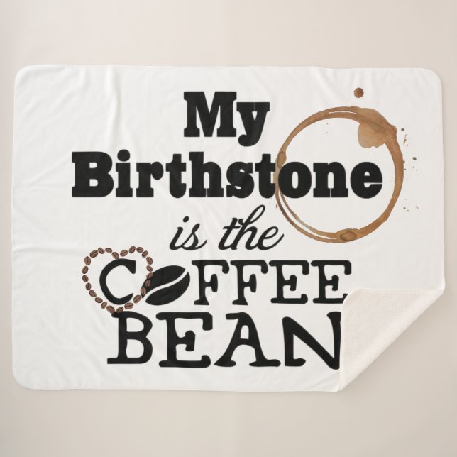 Coffee Bean Sherpa Blanket (Front (Horizontal))