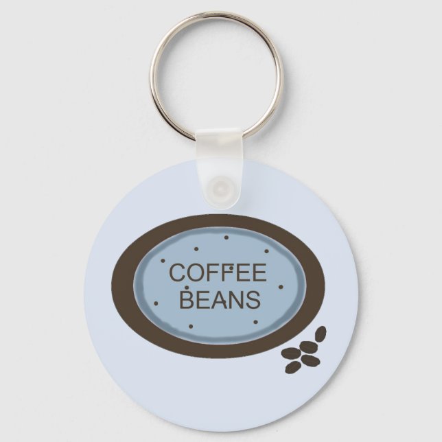 Coffee Bean Sign Keychain (Front)