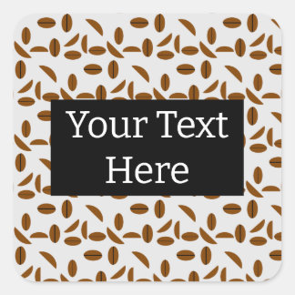 Coffee Bean Square Sticker