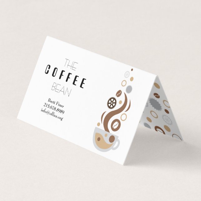 Coffee Bean Technology Science Business Card (Front)