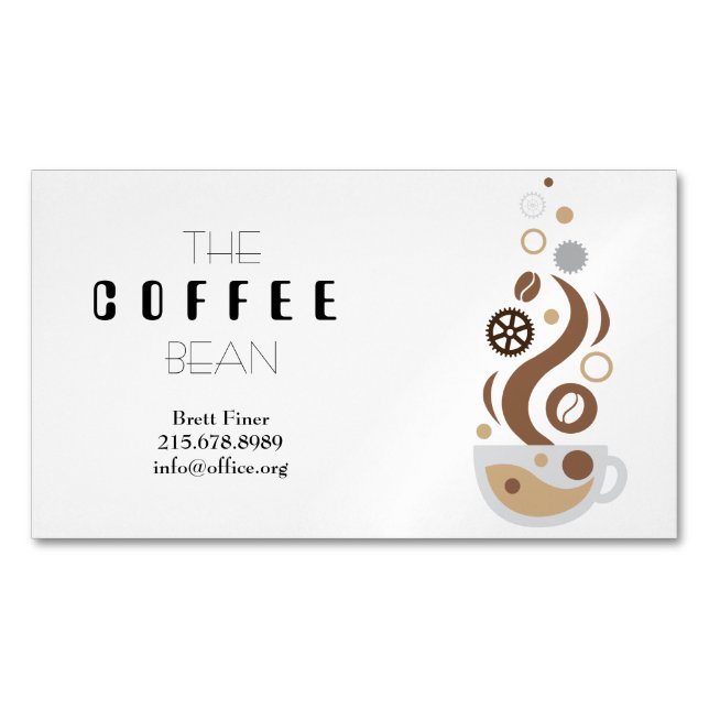 Coffee Bean Technology Science Business Card (Front)