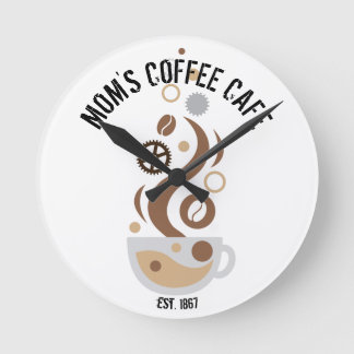Coffee Bean Technology Science Mom's Cafe Clock
