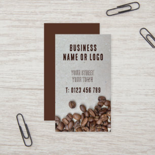 Coffee Bean Vertical Business Card