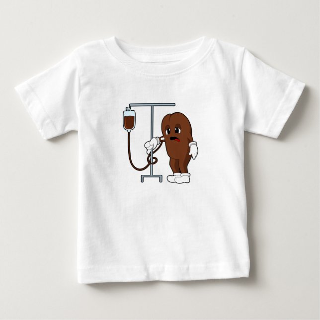 Coffee bean with Coffee pot Baby T-Shirt (Front)