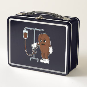 Coffee bean with Coffee pot Metal Lunch Box