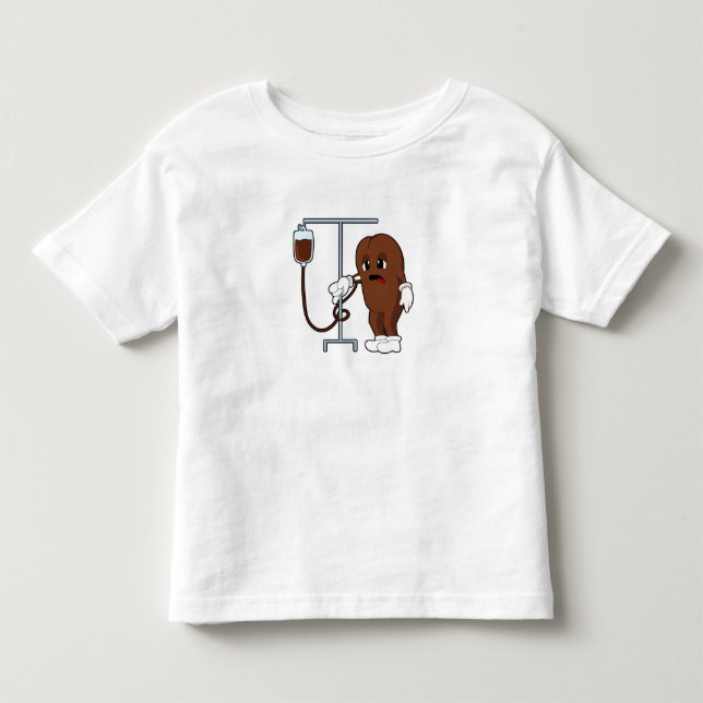 Coffee bean with Coffee pot Toddler T-shirt (Front)