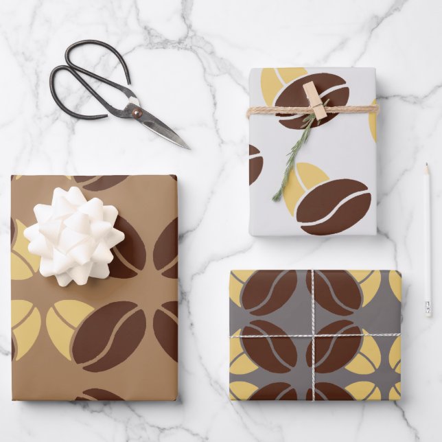 Coffee Bean Wrapping Paper Beans Gift Wrap (Front)