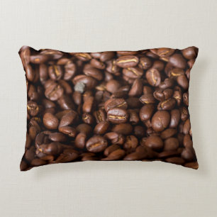 Coffee Beans Backgroundabstract, aroma, background Accent Pillow