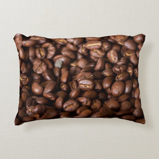 Coffee Beans Backgroundabstract, aroma, background Accent Pillow (Front)