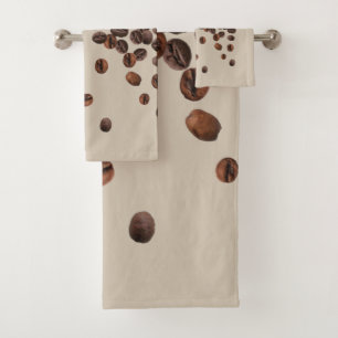 Coffee Beans Bath Towel Set