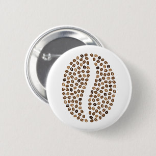 coffee beans bean 2 inch round button