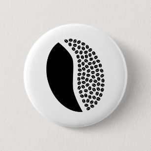 coffee beans bean 2 inch round button