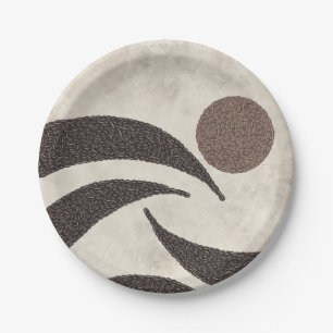 Coffee Beans- Bean Bliss Sunrise- Throw Pillow Paper Plate
