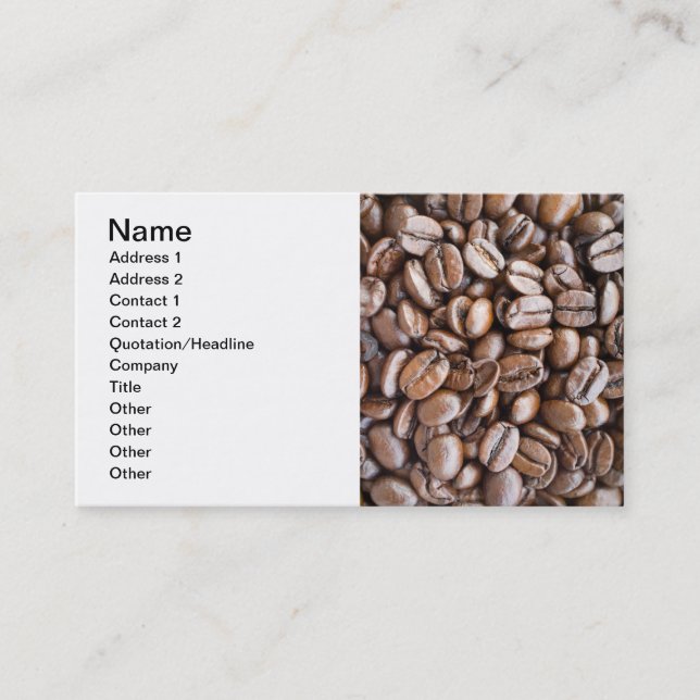 Coffee beans business card (Front)