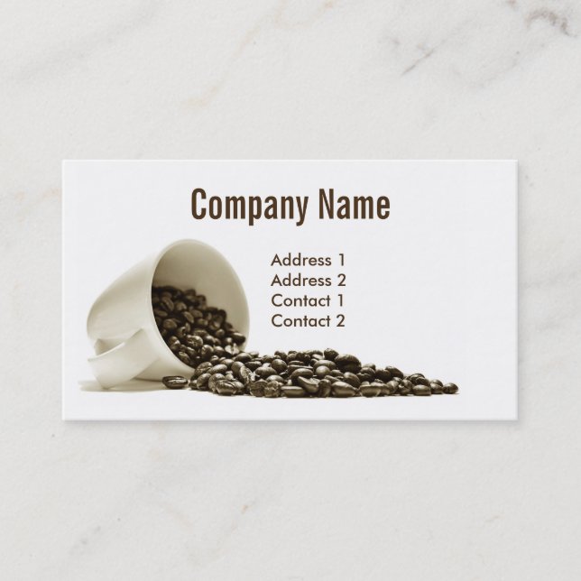 Coffee Beans Business Cards (Front)