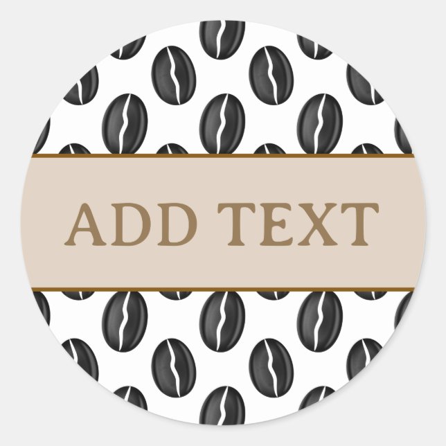 Coffee Beans  Classic Round Sticker (Front)