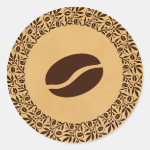 Coffee Beans Classic Round Sticker