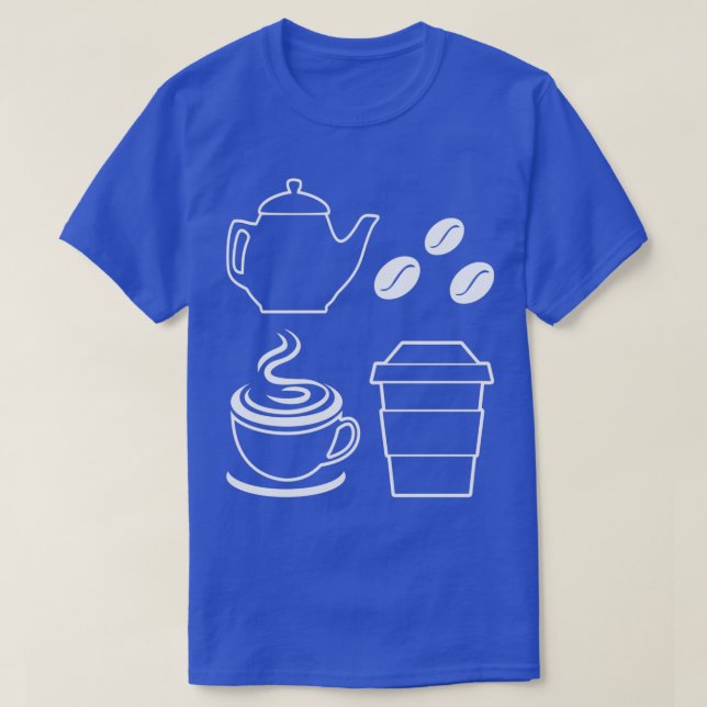 Coffee Beans Coffee Elements Coffee Lover Graphic  T-Shirt (Design Front)