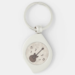 Coffee Beans-Coffee-Guitar-Coffee Art-Music- Keychain