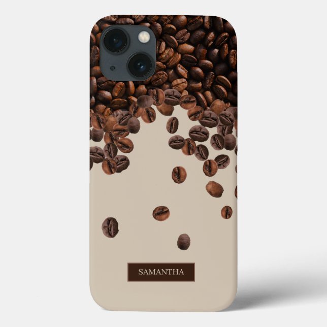 Coffee Beans Custom Name  Case-Mate iPhone Case (Back)