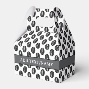 Coffee Beans Custom Name Favor Box