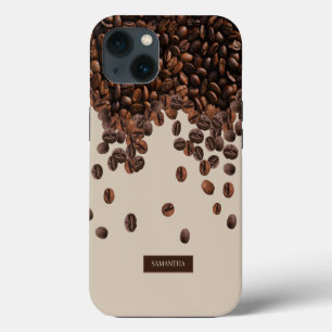 Coffee Beans Custom Name  iPhone 13 Case
