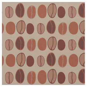 Coffee Beans Cute Cafe Barista Fabric