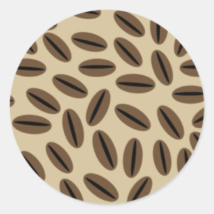 Coffee Beans Envelope Seal Sticker