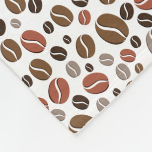 Coffee Beans Fleece Blanket